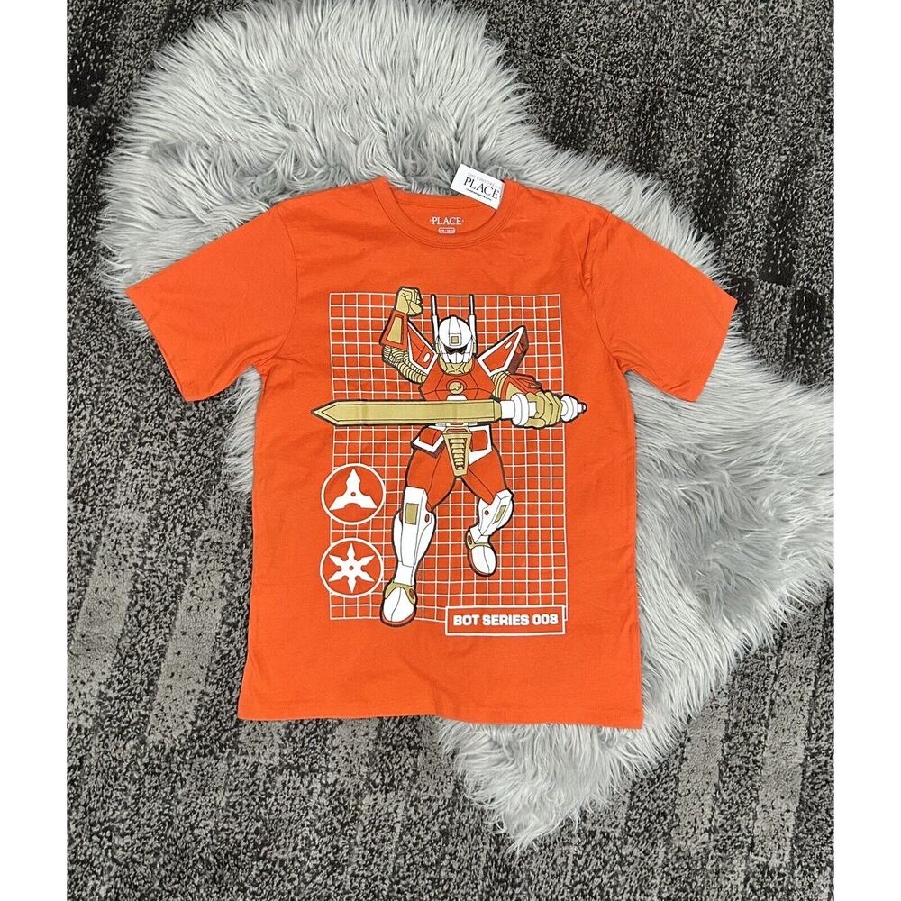 Childrens Place Boys Robot Graphic Tee - Sunstone 10/12 NWT